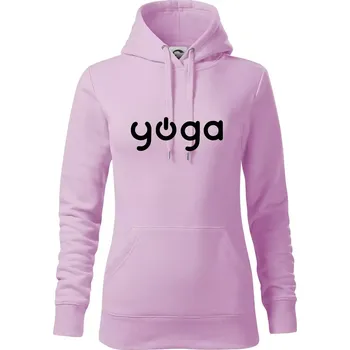 Dámská mikina Power yoga logo - Mikina dámská Cape s kapucí - S ( Orchid )