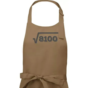 Kuchyňská zástěra Narozeniny odmocnina 90 - Dámská zástěra na vaření - Univerzální velikost ( Cappuccino )