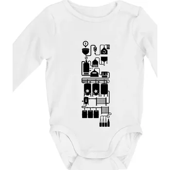 Kojenecký body Příběh piva - Body kojenecké s dlouhým rukávem - Dlouhý r. do 3 měs ( Bílá )