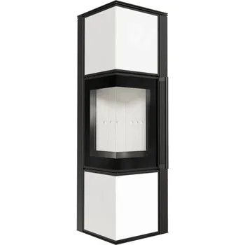 Krbová kamna KRATKI TORA M 8 kW 150 bílý skleněný panel BA1