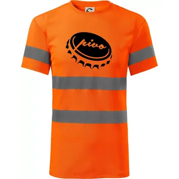 Pánské oblečení Pivo zátka - Triko reflexní - HV PROTECT - XL ( Neonově oranžová )