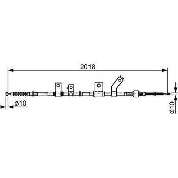 Brzdová hadice Bosch 1 987 482 516 Lanko ruční brzdy