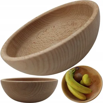 Dřevěná miska 20 cm značky Yolli + samolepka značky Yolli