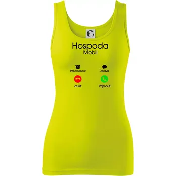 Dámské tričko Hospoda volá - Dámské tílko - XL ( Limetková )