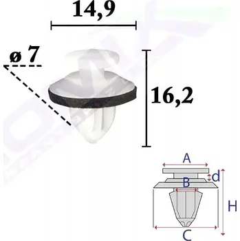 Soustava řízení KLIP LIŠTY DVEŘÍ TOYOTA RAV4, C-HR (BALENÍ 10 KUSŮ)