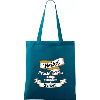 Nežárli pro pány 40 - Taška bavlněná - 42 x 38 cm ( Petrolejová )