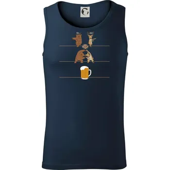 Beer - BEar - deER - Tílko pánské Core - 2XL ( Námořní modrá (velmi tmavá - téměř černá) )