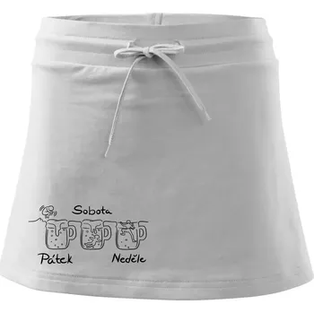 Dámská sukně Pátek sobota neděle pivo - Sportovní sukně - two in one - XS ( Bílá )
