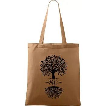 Nákupní taška Narozeninový strom 80 - Taška bavlněná - 42 x 38 cm ( Cappuccino )