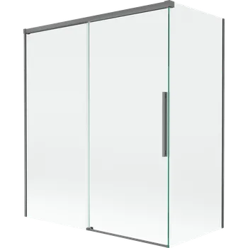 Vanová zástěna Mexen Rox posuvná vanová zástěna 2-křídlová 140 + 70 x 150 cm, transparentní, gun metal - 8C9-140-070-95-00 Vanové zástěny