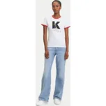 KARL LAGERFELD T-Shirt A3W17089 Bílá Regular Fit XS