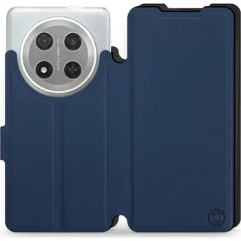 Pouzdro na mobilní telefon Flipové pouzdro Mobiwear Semiš - Honor Magic7 Lite 5G - Modré & Černé (Knížkové semišové flip pouzdro, obal, kryt na mobil Honor Magic7 Lite 5G - Modré & Černé, materiál semiš + TPU, ochrana 360°, stojánek, silikonová vanička, magnetické zavírání)