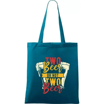 Two beer or not two beer - Taška bavlněná - 42 x 38 cm ( Petrolejová )