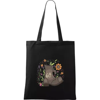 Nákupní taška Stará bota 60 - Taška bavlněná - 42 x 38 cm ( Černá )