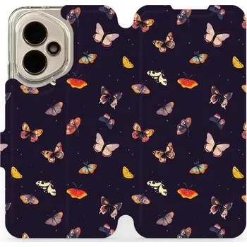 Pouzdro na mobilní telefon Flipové pouzdro Mobiwear - Honor 400 - VP78S Barevní motýlci (Knížkové flip pouzdro, obal, kryt na mobil Honor 400 - VP78S Barevní motýlci, materiál Umělá kůže + TPU - ochrana 360°, stojánek, silikonová vanička, magnetické zavírání)