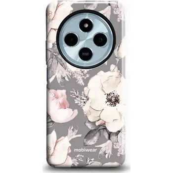 Pouzdro na mobilní telefon Odolný obal Mobiwear Elite Pro - Xiaomi Redmi 14C / Poco C75 - EX06E Květy na šedém pozadí (Odolné pouzdro, obal kryt Mobiwear Elite Pro - maximální ochrana mobilu Xiaomi Redmi 14C / Poco C75, zesílené hrany, přesné výřezy, pohodlné držení, odolná grafika