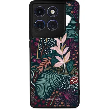 Pouzdro na mobilní telefon Lesklý kryt Mobiwear Glossy - Motorola Edge 60 Pro - G043G - Temná flóra (Prémiové lesklé pouzdro, obal, kryt Mobiwear Glossy na mobil Motorola Edge 60 Pro - G043G - Temná flóra, materiál Plast + TPU silikon - krytí po všech stranách, neošoupatelný potisk