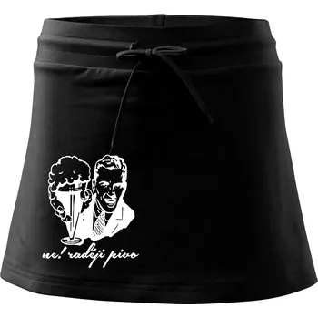 Dámská sukně Ne! Raději pivo - Sportovní sukně - two in one - S ( Černá )