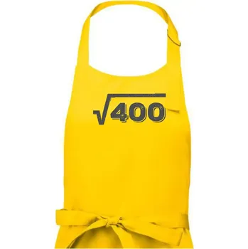 Kuchyňská zástěra Narozeniny odmocnina 20 - Pánská zástěra na vaření - Univerzální velikost ( Žlutá )