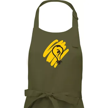 Kuchyňská zástěra Žárovka splash - Pánská zástěra na vaření - Univerzální velikost ( Khaki )