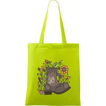 Stará bota 50 - Taška bavlněná - 42 x 38 cm ( Limetková )