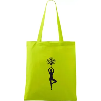 Yoga strom - Taška bavlněná - 42 x 38 cm ( Limetková )