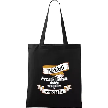 Nákupní taška Nežárli pro pány 80 - Taška bavlněná - 42 x 38 cm ( Černá )