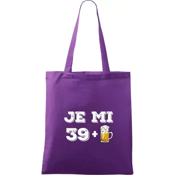 Je mi 40 pivo - Taška bavlněná - 42 x 38 cm ( Fialová )