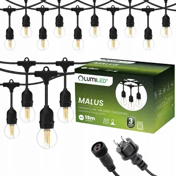 Dekorativní svítidlo Světelný řetěz Lumiled síťový černý kabel osvětlení světýlka