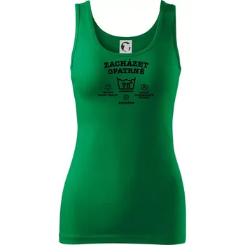 Dámské tričko Zacházet opatrně 75 - Dámské tílko - XS ( Středně zelená )