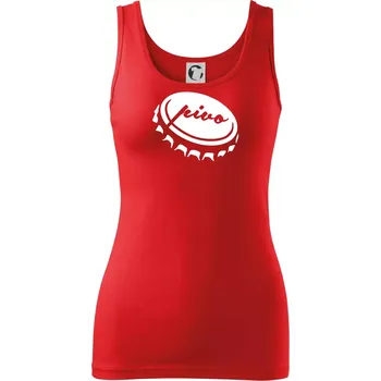 Dámské tričko Pivo zátka - Dámské tílko - L ( Červená )