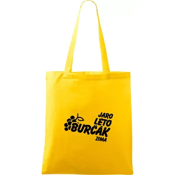 Jaro, léto, burčák, zima - Taška bavlněná - 42 x 38 cm ( Žlutá )