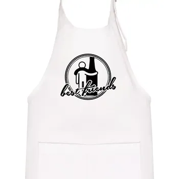 Kuchyňská zástěra Best friends pivo - Dětská zástěra na vaření - Univerzální velikost ( Bílá )