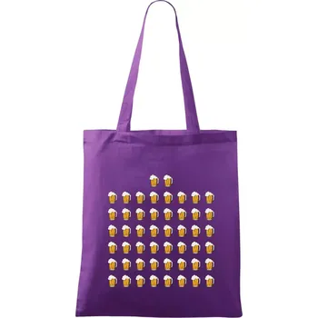 Narozeniny - 50x pivo - Taška bavlněná - 42 x 38 cm ( Fialová )