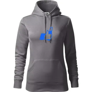 Dámská mikina FCB pivo - Mikina dámská Cape s kapucí - S ( Ocelově šedá )