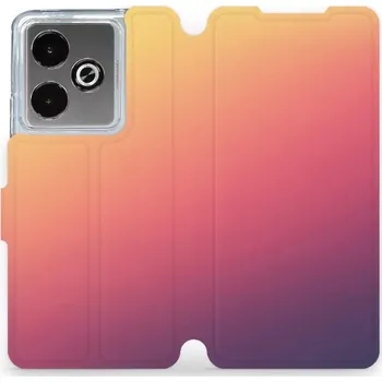 Pouzdro na mobilní telefon Flipové pouzdro Mobiwear - Realme GT 7T - VP66S Oranžový odstín (Knížkové flip pouzdro, obal, kryt na mobil Realme GT 7T - VP66S Oranžový odstín, materiál Umělá kůže + TPU - ochrana 360°, stojánek, silikonová vanička, magnetické zavírání)