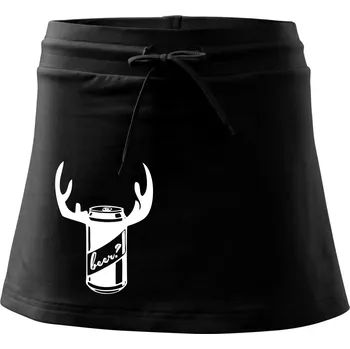 Dámská sukně Pivo plechovka - Sportovní sukně - two in one - XL ( Černá )