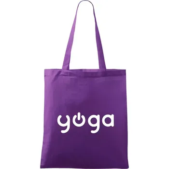 Power yoga logo - Taška bavlněná - 42 x 38 cm ( Fialová )