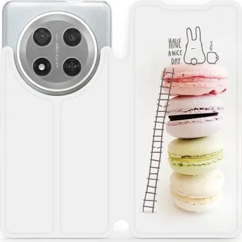 Pouzdro na mobilní telefon Flipové pouzdro Mobiwear - Honor Magic7 Lite 5G - M090P Makronky (Knížkové flip pouzdro, obal, kryt na mobil Honor Magic7 Lite 5G - M090P Makronky, materiál Umělá kůže + TPU - ochrana 360°, stojánek, silikonová vanička, magnetické zavírání)