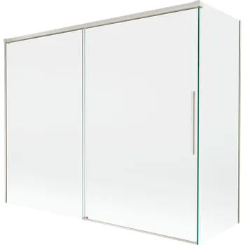 Vanová zástěna Mexen Rox sprchová zástěna 2-křídlová posuvná 190 + 90 x 150 cm, transparentní, kartáčovaný nikl - 8C9-190-090-97-00 Vanové zástěny