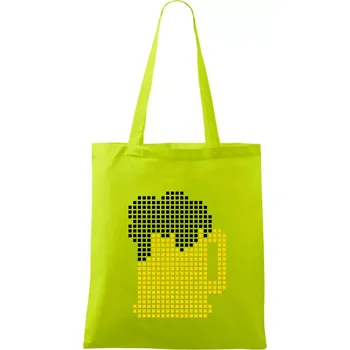 Pivo pixel - Taška bavlněná - 42 x 38 cm ( Limetková )