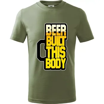 Beer built this body - Tričko dětské bavlněné - 104-110cm / 3-4 roky ( Khaki )