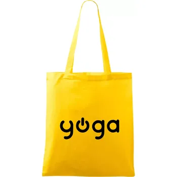 Power yoga logo - Taška bavlněná - 42 x 38 cm ( Žlutá )