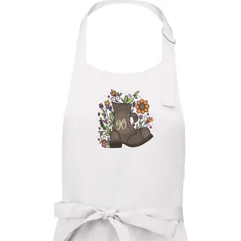 Kuchyňská zástěra Stará bota 90 - Pánská zástěra na vaření - Univerzální velikost ( Bílá )