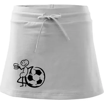 Dámská sukně Velký fotbalista - Sportovní sukně - two in one - S ( Bílá )