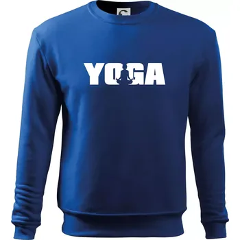 Yoga nápis - Mikina Essential dětská - 146 cm/10 let ( Královská modrá )