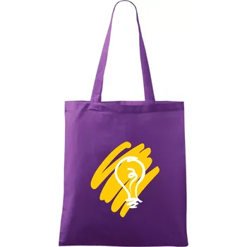 Žárovka splash - Taška bavlněná - 42 x 38 cm ( Fialová )
