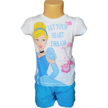 Dívčí pyžamo Eplusm Dívčí pyžamo PRINCEZNY Popelka krátké Barva: Bílomodrá, Velikost: 104