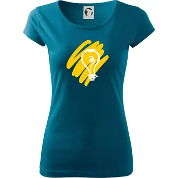 Dámské tričko Žárovka splash - Dámské triko Pure - 2XL ( Petrolejová )