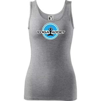 Dámské tričko Yoga addict - Dámské tílko - 2XL ( Tmavě šedý melír )